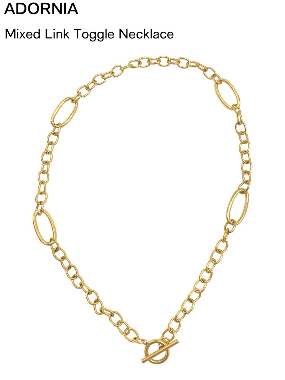 NEW Adorina Mixed Link Toggle Necklace